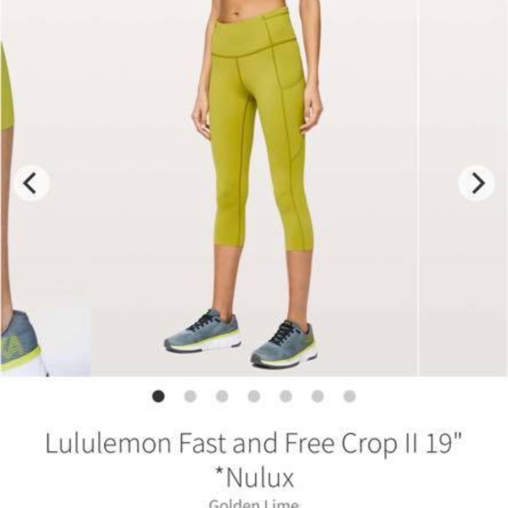 Lululemon Fast and Free cropped leggings
